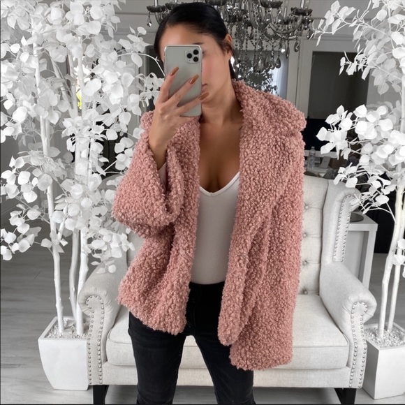 ekattire Jackets & Blazers - Ultra Soft Bouncy Rose Teddy Jacket